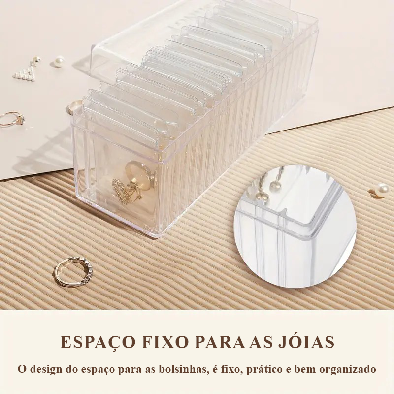 Caixa Organizadora de Jóias- 20 peças