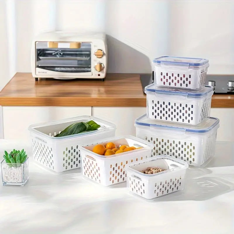 Pote Hermético Organizador de Geladeira – Conserva Frutas e Verduras